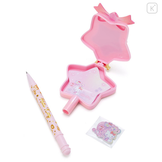 Japan Sanrio Pen & Memo Set - Hello Kitty / Magic Wand - 3