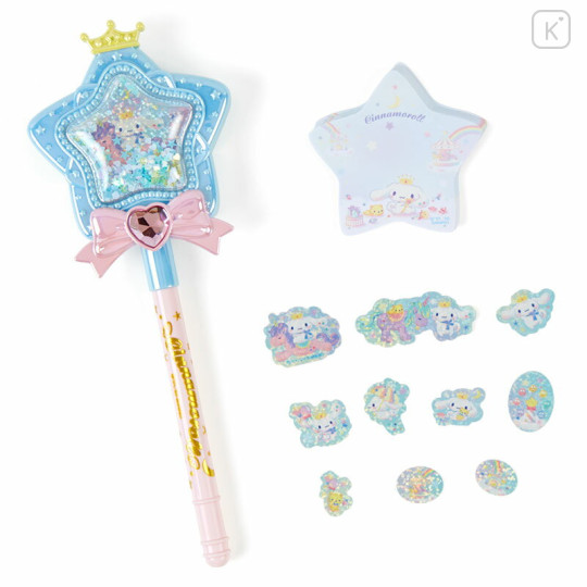 Japan Sanrio Pen & Memo Set - Cinnamoroll / Magic Wand - 1