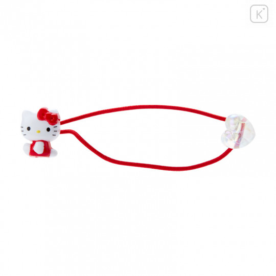 Japan Sanrio Kids Mascot Hair Tie - Hello Kitty / Heart Red - 1