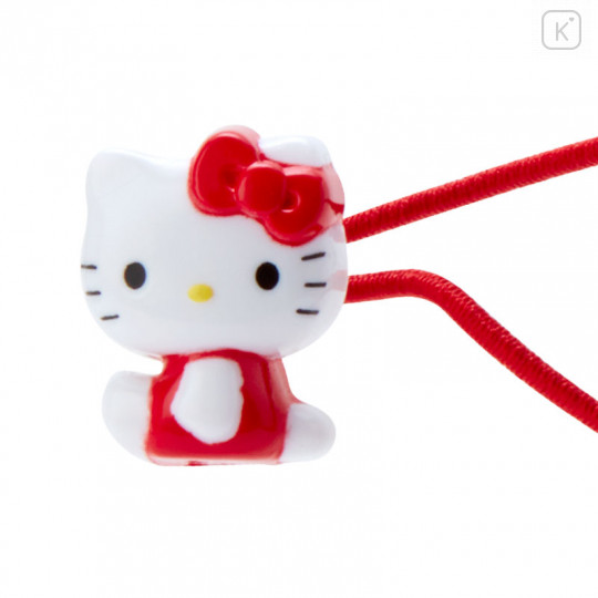Japan Sanrio Kids Mascot Hair Tie - Hello Kitty / Heart Red - 2