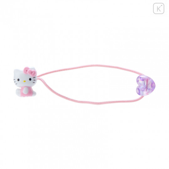 Japan Sanrio Kids Mascot Hair Tie - Hello Kitty / Heart Pink - 1
