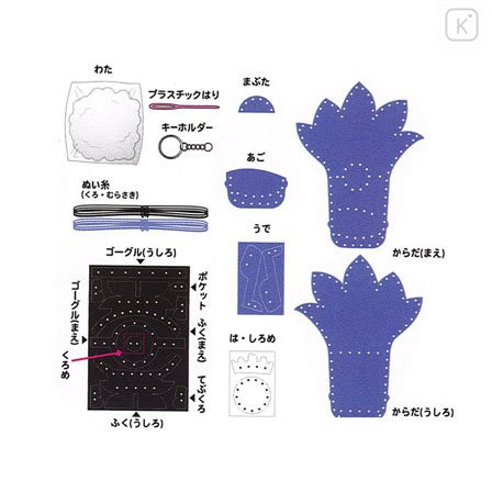 Japan Minion Keychain Plush Sewing Kit - Evil Minion - 4