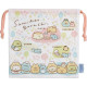 Japan San-X Drawstring Bag - Sumikko Gurashi : Dog Cosplay with Puppy White