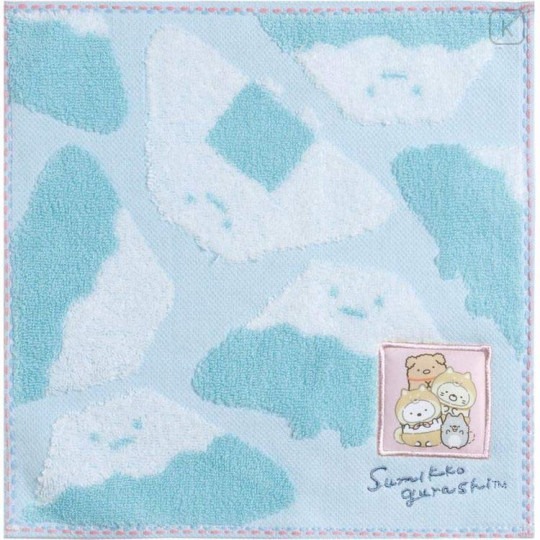 Japan San-X Mini Towel - Sumikko Gurashi / Dog Cosplay with Puppy Blue - 1