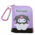 Japan Sanrio Mini Pouch Key Bag with Hook - Kuromi - 1