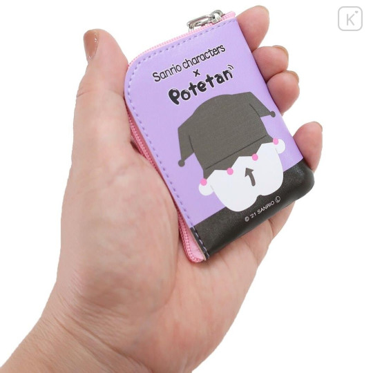 Japan Sanrio Mini Pouch Key Bag with Hook - Kuromi - 3
