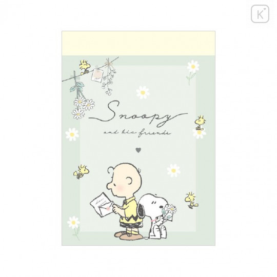 Japan Peanuts Mini Notepad - Snoopy and his friends / Daisy - 1