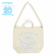 Japan Sanrio 2way Big Tote Bag - Cinnamoroll / 20th Anniversary Birthday