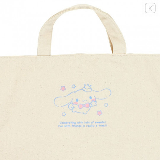 Japan Sanrio 2way Big Tote Bag - Cinnamoroll / 20th Anniversary Birthday - 5