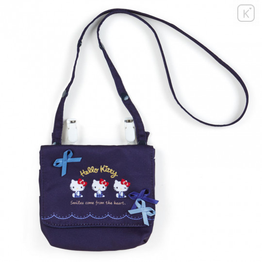Japan Sanrio Shoulder Pocket Bag - Hello Kitty / Blue - 1