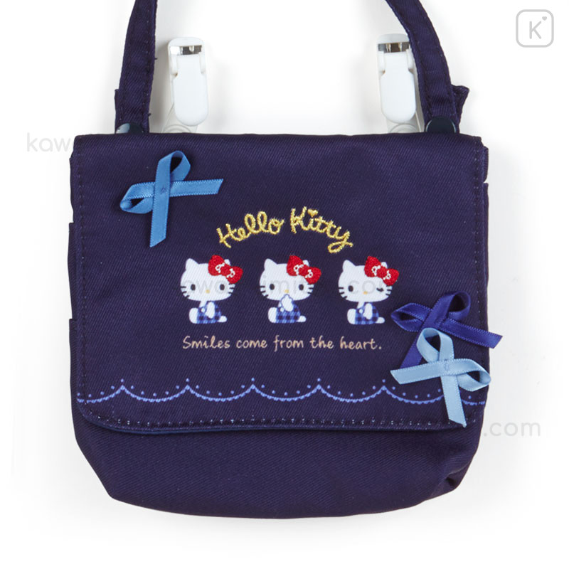 Vintage Sanrio Hello Kitty Hibiscus Mini Shoulder Bag Blue Cute 2002