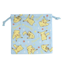 Japan Pokemon Drawstring Bag - Pikachu / Light Blue