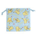 Japan Pokemon Drawstring Bag - Pikachu / Light Blue - 1