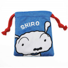 Japan Crayon Shin-chan Drawstring Bag - Shiro / Blue