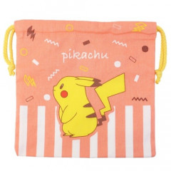 Japan Pokemon Drawstring Bag - Pikachu / Orange Red