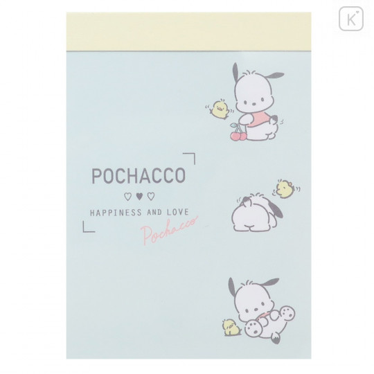 Japan Sanrio Mini Notepad - Pochacco / Light Green - 1
