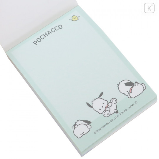 Japan Sanrio Mini Notepad - Pochacco / Light Green - 2