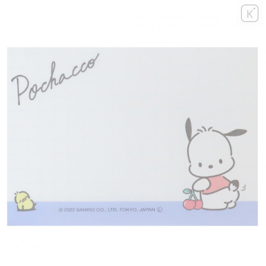Japan Sanrio Mini Notepad - Pochacco / Light Green - 3