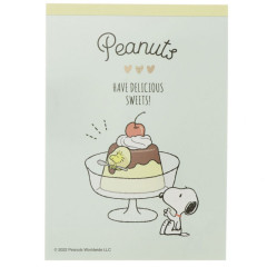 Japan Peanuts A6 Notepad - Snoopy / Delicious Dessert