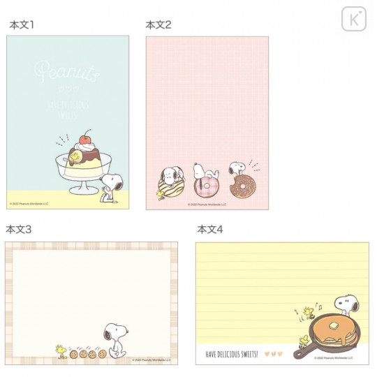 Japan Peanuts A6 Notepad - Snoopy / Delicious Dessert - 2