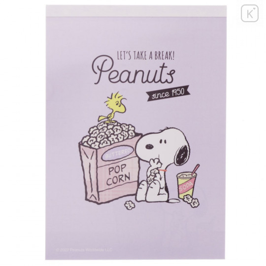 Japan Peanuts A6 Notepad - Snoopy / Take A Break - 1