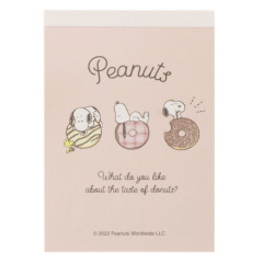 Japan Peanuts Mini Notepad - Snoopy / Delicious Sweets
