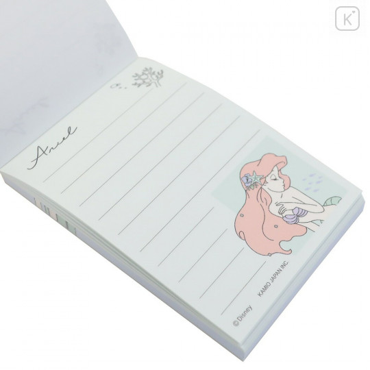 Japan Disney Mini Notepad - Little Mermaid Ariel / Chill - 2