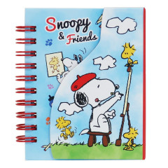 Japan Peanut A7 Twin Ring Magnetic Notebook - Snoopy / Sketch