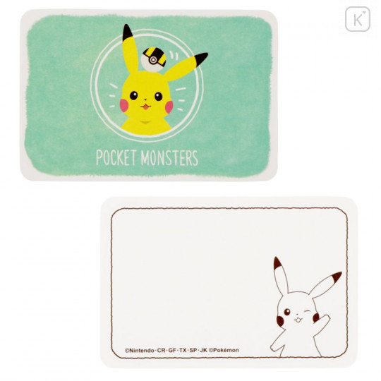 Japan Pokemon Mini Letter Set - Pikachu / Poke Days 4 Green - 2