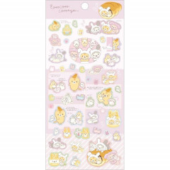 Japan San-X Sticker Sheet - Corocoro Coronya / Rabbit Bread Pink