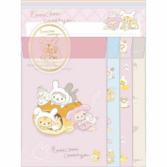 Japan San-X Letter Envelope Set - Corocoro Coronya / Rabbit Bread