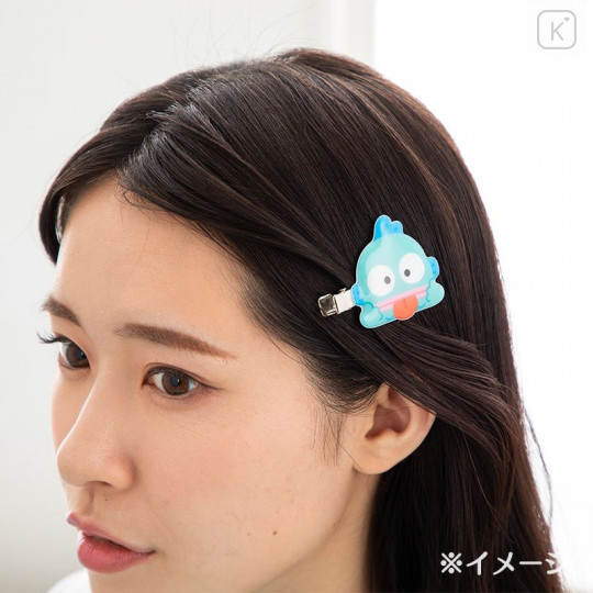 Japan Sanrio Hair Clip 3pcs - Hangyodon / Relax at Home - 7