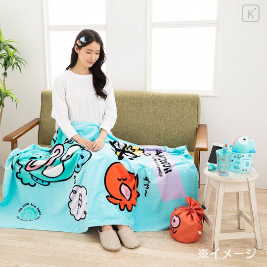 Japan Sanrio Nap Towel - Hangyodon / Relax at Home - 4
