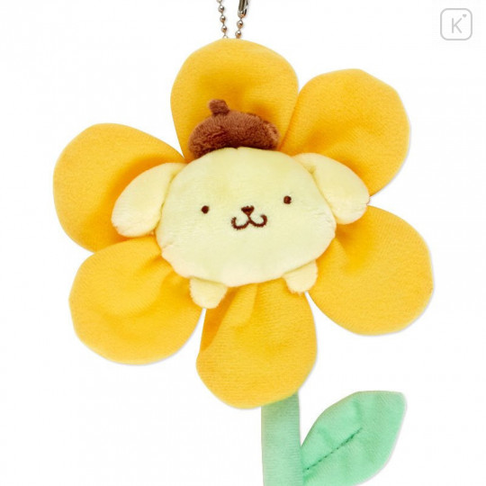 Japan Sanrio Flower Mascot Keychain - Pompompurin - 4