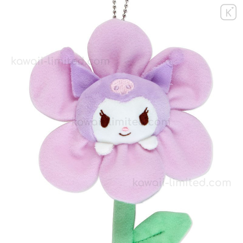Japan Sanrio Flower Mascot Keychain - Kuromi | Kawaii Limited