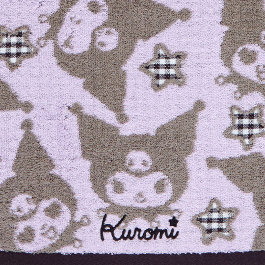 Japan Sanrio Antibacterial Deodorant Face Towel - Kuromi / Full - 3