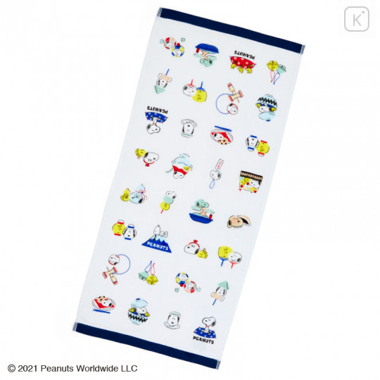 Japan Sanrio Face Towel - Snoopy / Japanese Style - 1