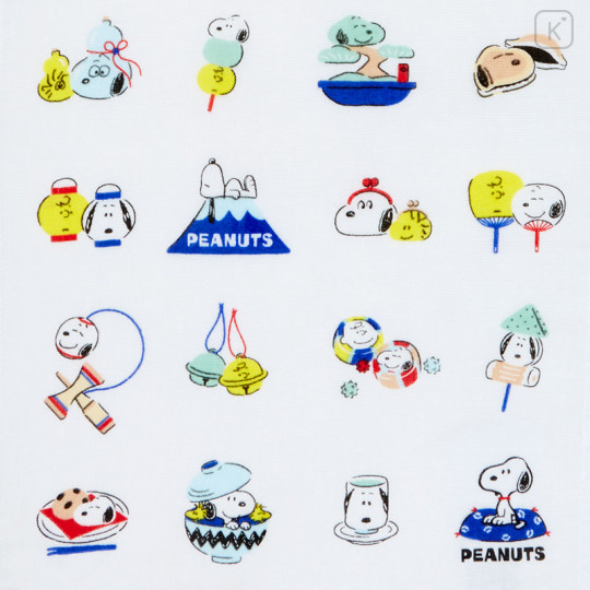 Japan Sanrio Face Towel - Snoopy / Japanese Style - 2