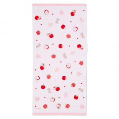 Japan Sanrio Gauze Bath Towel - Hello Kitty / Apple