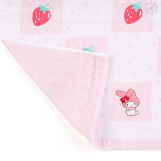 Japan Sanrio Gauze Bath Towel - My Melody / Strawberry - 4