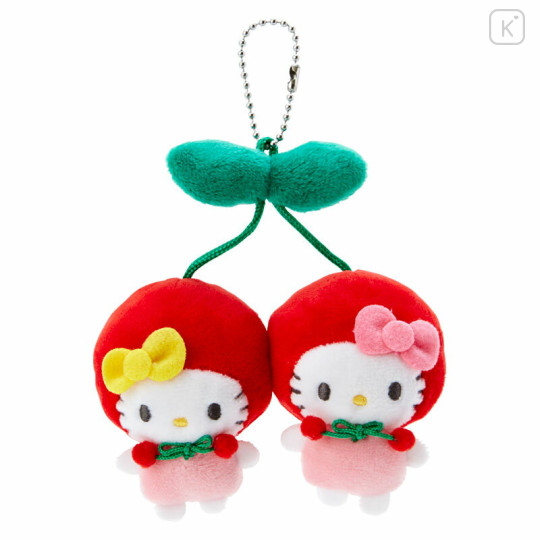 Japan Sanrio Brooch Mascot Holder - Hello Kitty : Cherry Spring 2022 - 1