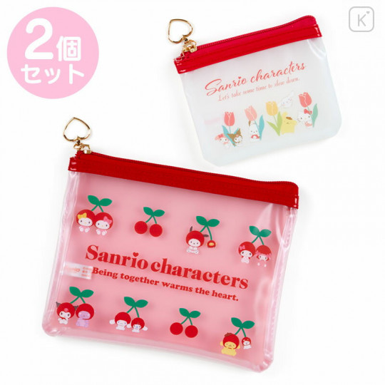 Japan Sanrio Flat Pouch 2pcs Set - Spring 2022 - 1