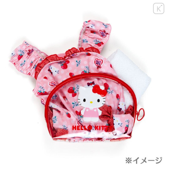 Japan Sanrio Vinyl Pouch - Hello Kitty / Dot - 4