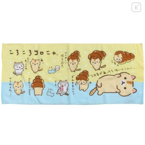 Japan San-X Face Towel - Corocoro Coronya / Cornet Bread - 1