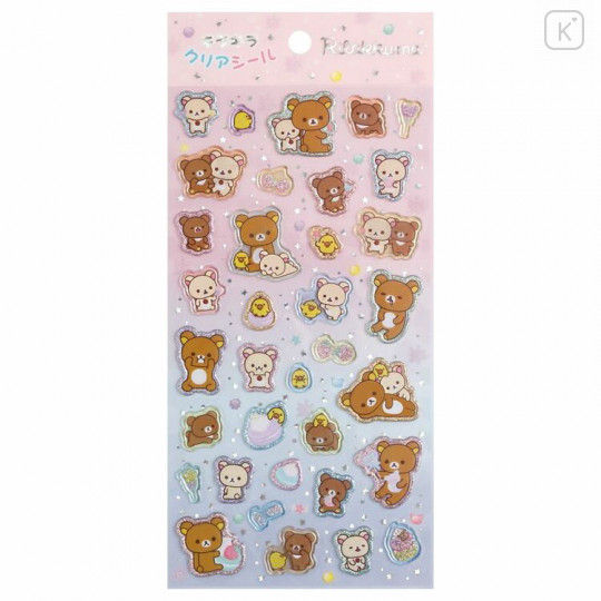 Japan San-X Glitter Clear Sticker - Rilakkuma / Sweets - 1