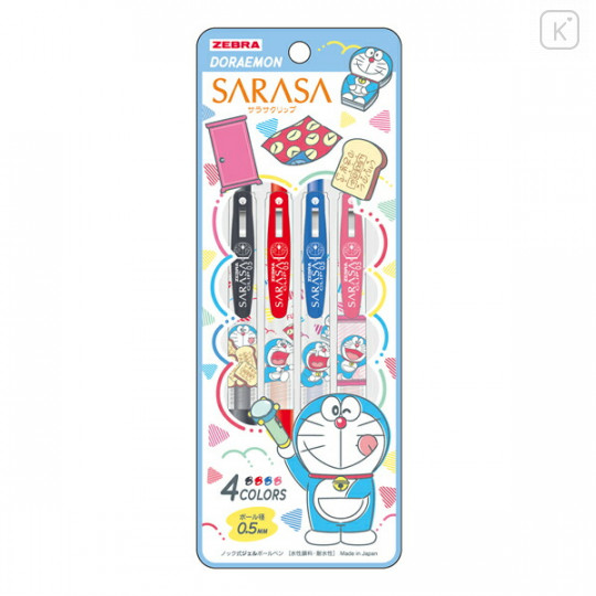 Japan Doraemon Sarasa Clip Gel Pen 4 Colors Set A - 1