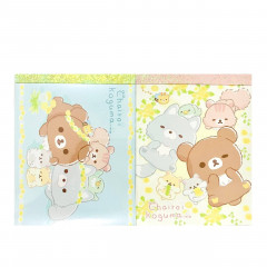 Japan San-X Mini Notepad 2pcs Set - Rilakkuma / Dandelions and Twin Hamsters