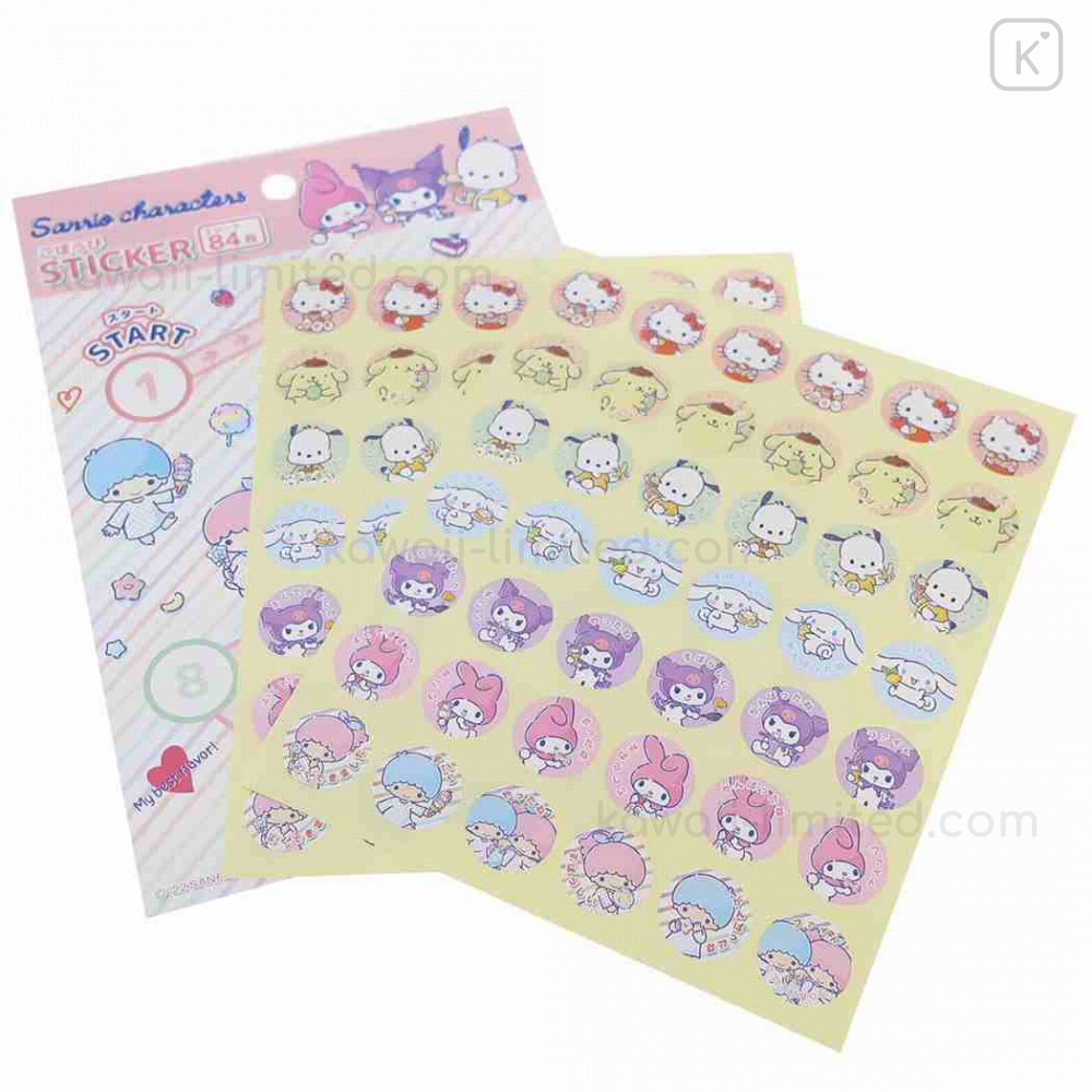 Japan Sanrio Mini Sticker Sheet Sanrio Characters Kawaii Limited