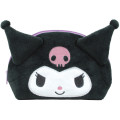 Japan Sanrio Die-cut Pouch - Kuromi / Face (M) - 1