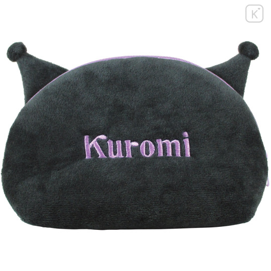 Japan Sanrio Die-cut Pouch - Kuromi / Face (M) - 3